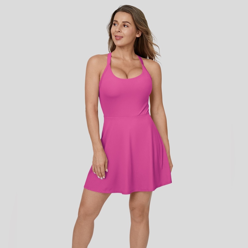 NWT Halara| Backless Twisted Flare Mini Dance Active Dress‎ Size M